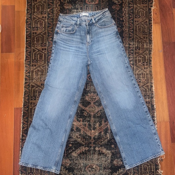 Zara wide leg cropped jeans - Picture 6 of 9